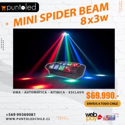 Mini Spider Beam 8x3w - Punto Led Chile