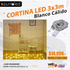 Cortina 3x3m Blanco Cálido - Punto Led Chile