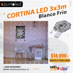 Cortina 3x3m Blanco frío - Punto Led Chile