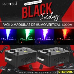 Pack 2 Máquinas de humo vertical 1000w - Black Friday Punto Led