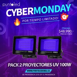 pack 2 proyectores uv 100w cybermonday