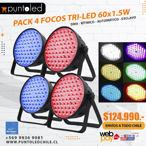 Pack 4 Focos Big Dipper 60x1.5w