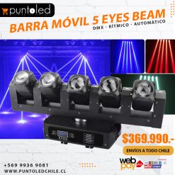 Barra Movil 5 Eyes Beam Giratoria + 6 leds