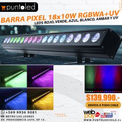 Barra pixel 18x10w rgbwauv 2025 - punto led chile
