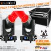 Pack 2 Cabezas Móviles 20r 380w para exterior outdoor con case