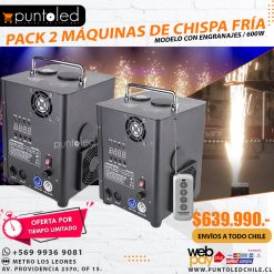 Pack 2 máquinas de chispa fría 600w engranajes - Punto led