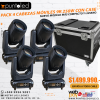 Pack 4 Cabezas Móviles 9r con case