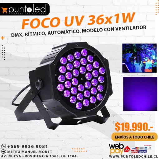 Foco uv 36x1w - Punto Led Chile