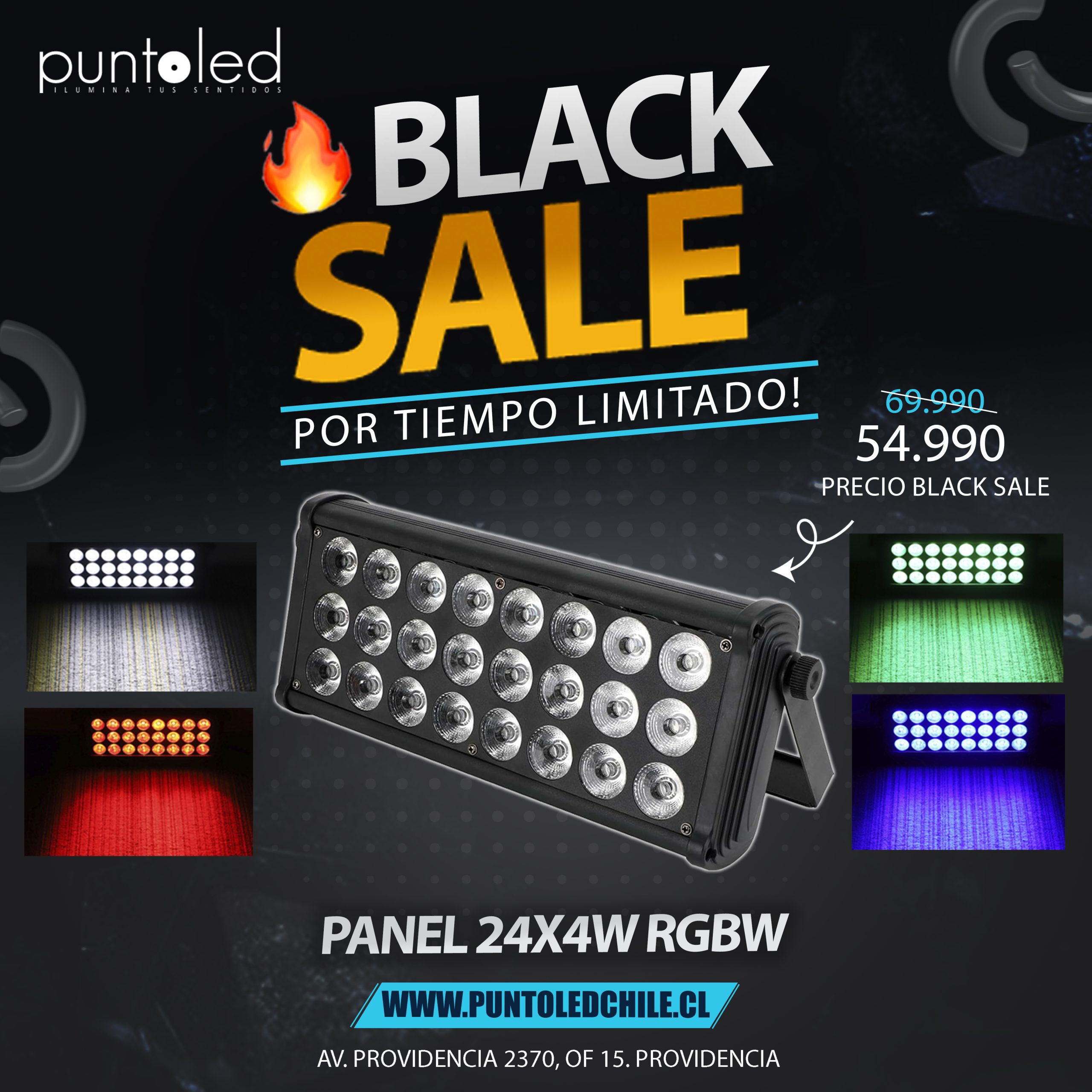 panel 24x4w black sale
