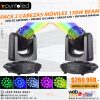 Pack 2 cabezas móviles 150w beam punto led chile