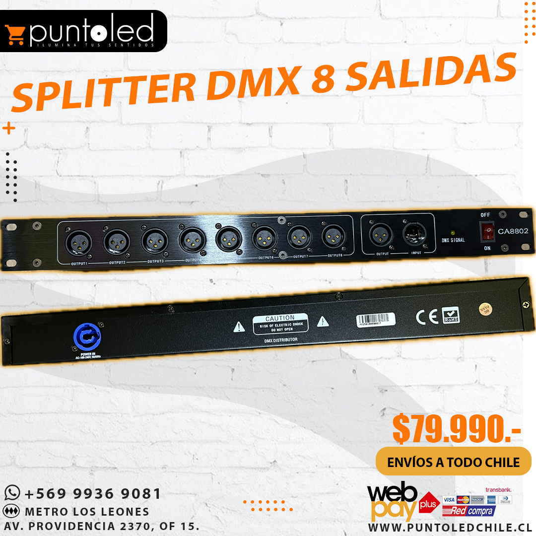 Splitter Dmx 8 Salidas